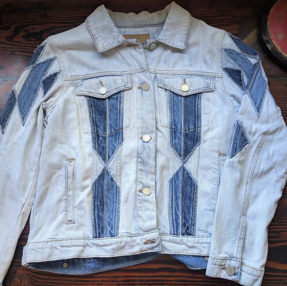 BLANKNYC Patchwork Denim Jacket Size: Medium